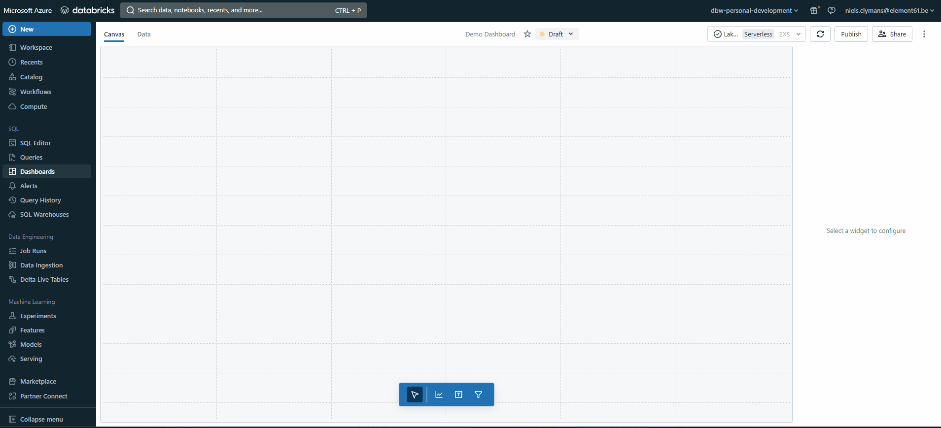  Lakeview dashboards selecting data