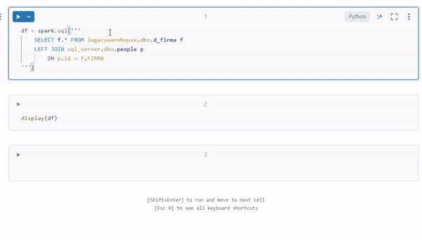 Query a table in a foreign catalog