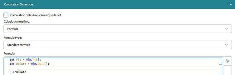 FP&A Plus Prophix insight - Figure 4 Example of ProCalc Formula