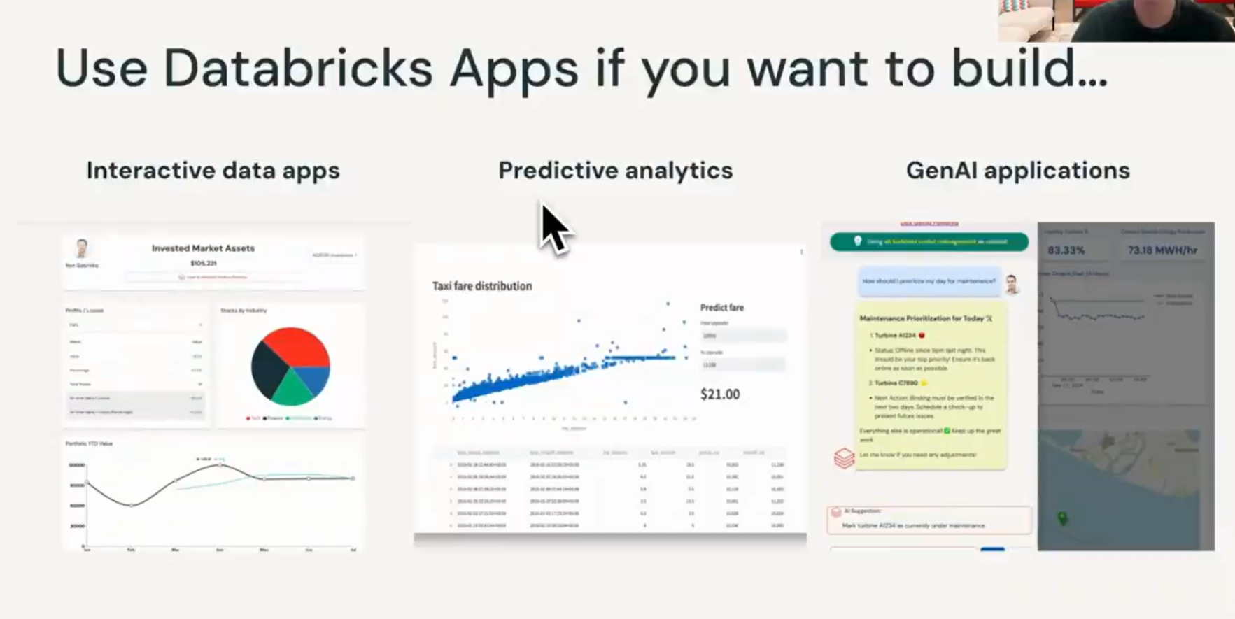 Use databricks app if you want to build screenshot