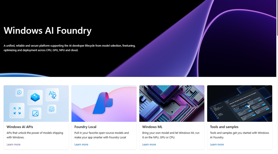 Key developments in AI foundry - windows AI foundry