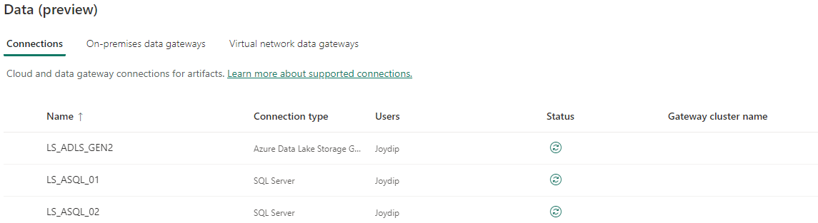 How do I connect to the data sources