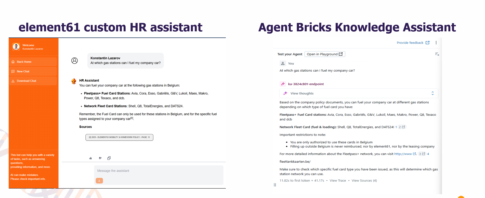 Comparison Of Our Custom Solution vs Agent Bricks’s Solution