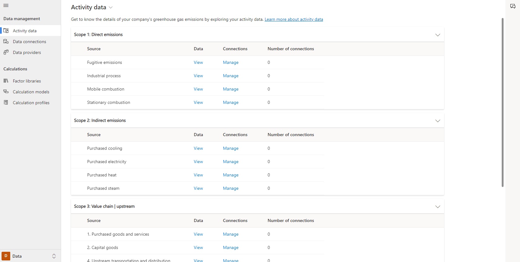 Microsoft Sustainability Manager - source types