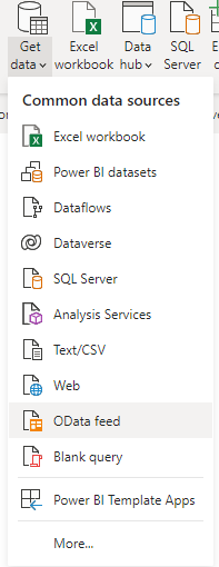 Power BI - Figure 1: Get Data Button
