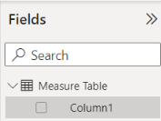 Power BI - Figure 5: Measure Table