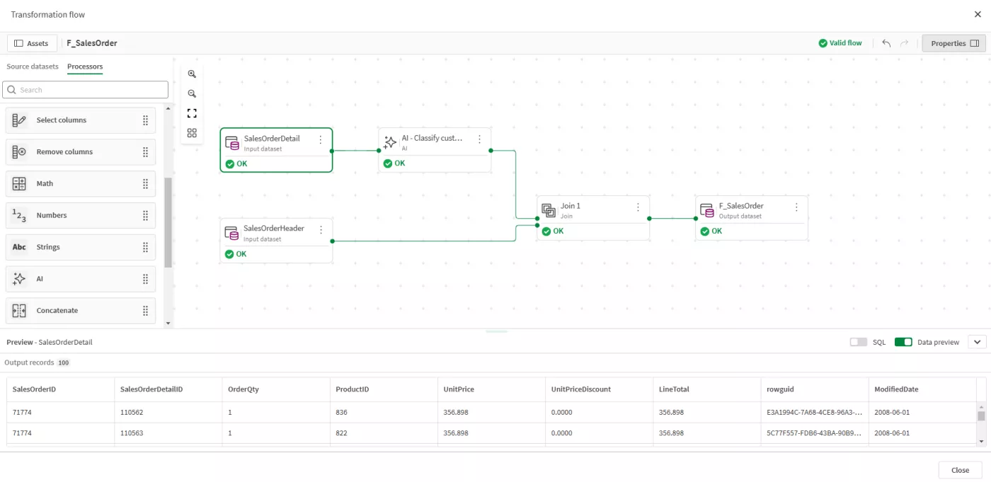 Accelerate your lakehouse Analytics and AI development with Qlik Talend Cloud Transformation Flows